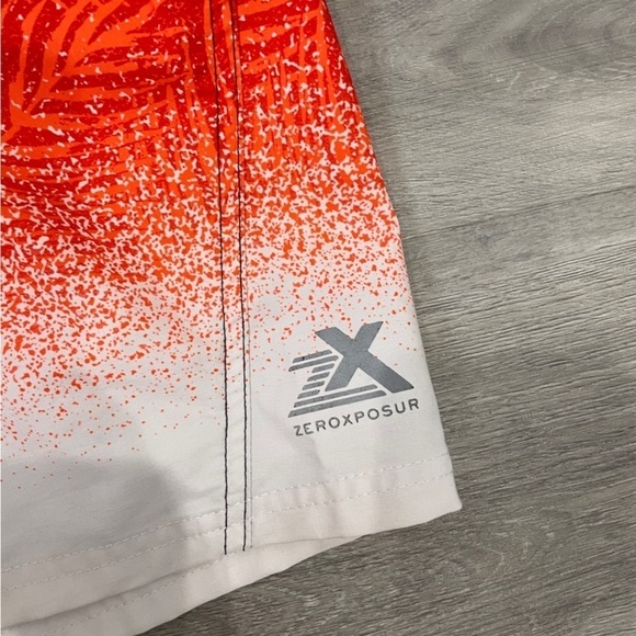Zeroxposur Orange Men's Swim Shorts - Picture 4 of 6